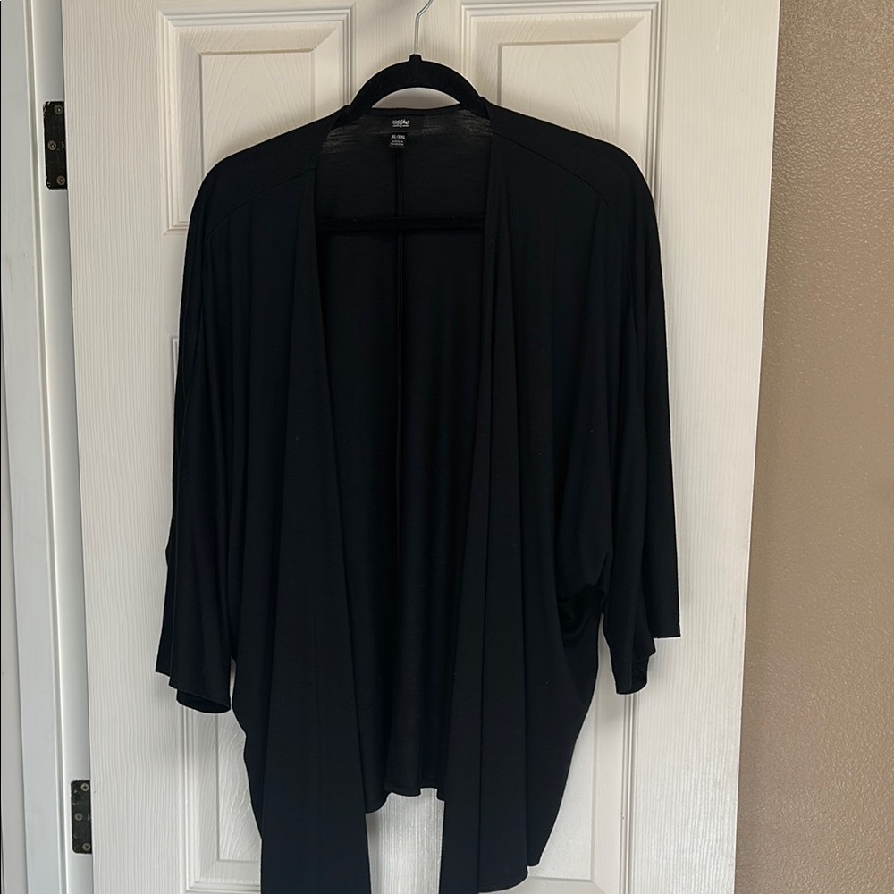 Mossimo Supply Co Black Cardigan Open Front 3/4 Sleeves